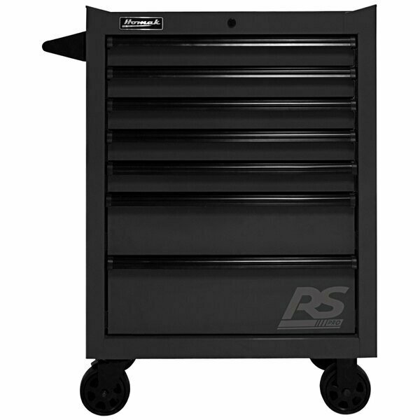 Homak RS Pro 27'' Black 7-Drawer Roller Cabinet BK04027770 571BK04027770